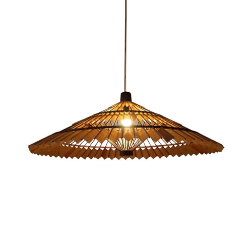 Lustre Asie du Sud-Est en bois suspendu pour table de salle à manger