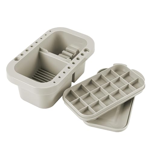 حوض فرش الطلاء من بيجثري، حوض فرشاة طلاء متعدد الوظائف 3 في 1 مع حامل فرش وغسالة وصواني وصندوق باليت - كوب تنظيف للفنانين للالوان المائية والزيتية والاكريليك والغواش مع غطاء