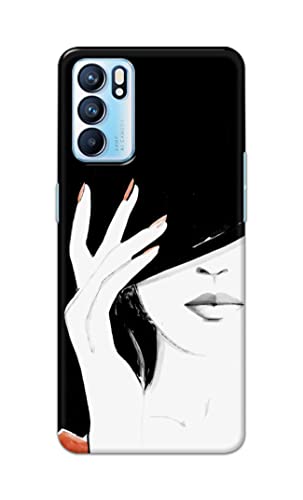 Image of PRINTFIDAA Photo of Beautiful Girl Hard Back Cover for Oppo Reno6 5G, Oppo Reno 6 5G Back Cover -(P6) KAT1005