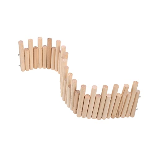 Hohopeti Hamster Ladder Fence Wooden Toy for Small Pets Climbing Exercise and Chewing Cage Ornament for Hedgehogs and Hamsters Indoor Use