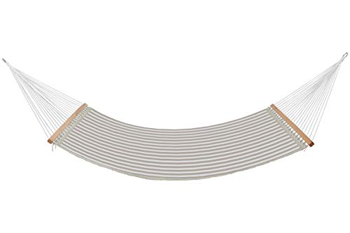 Patio Watcher 14 FT Quick Dry Hammock with Double Size Solid Wood Spreader Bar Outdoor Patio Yard Poolside Hammock with Chains, Waterproof and UV Resistance, 2 Person 450 Pound Capacity