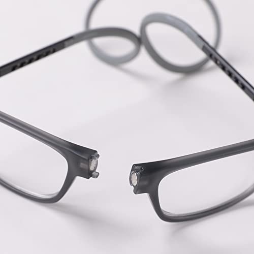 Image of Intellilens Magnetic Reading Glasses (Grey) - +1.00