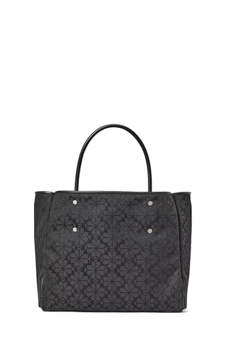Bolso Tote Medium Spade Flower Jacquard Negro Multicolor miniatura 3