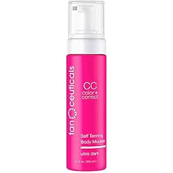 Tanceuticals CC Self Tanning Body Mousse - Ultra Dark Self Tanner - Healthy Ingredients & Fresh Coconut Scent Give Instant, Natural-Looking & Long-Lasting Sunless Tan - 6.7 oz (Ultra Dark)