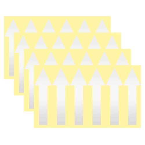 M METERXITY 4-Pcs Arrow Sticker, 4 x 1 Pouce/ 100 x 30 mm PVC Autocollant Directionnel Arrows Adhésif Waterproof Directional Floor Decal Stickers pour Wall...