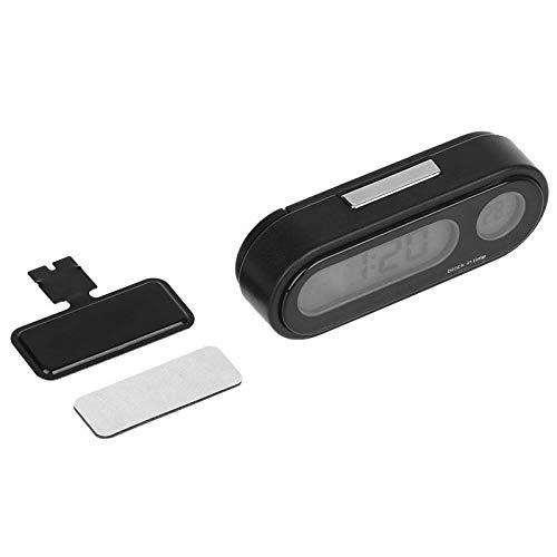 CAR Digital Temperature Celsius Only Dashboard Clock - Vehicle Thermometer Gauge LED Automobile Clock with Backlight - Support 12h/24h Transformation Modes