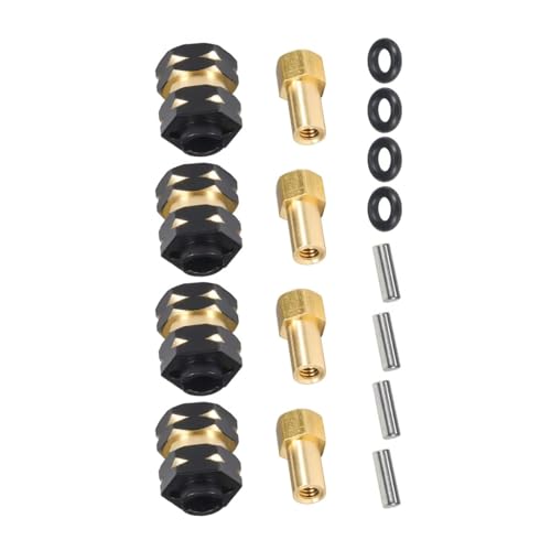 RC�������i For SCX24 C10 For Gladiator For Bronco AX24 1/24 RC �N���[���[�A�b�v�O���[�h 1 �Z�b�g�^�J�n�u�G�N�X�e���_�[ 7 �~�����[�g���Z�p 1.0 �z�C�[�������A�_�v�^�[�ƃi�b�g(Black)