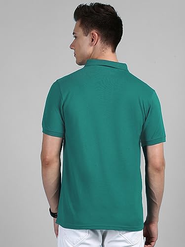 Image of Lux Cozi Men Cotton Solid Regular Fit Polo Shirt