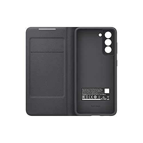 Image of Samsung Plastic For Samsung Galaxy S21 Official LED Flip Cover Case (Black)