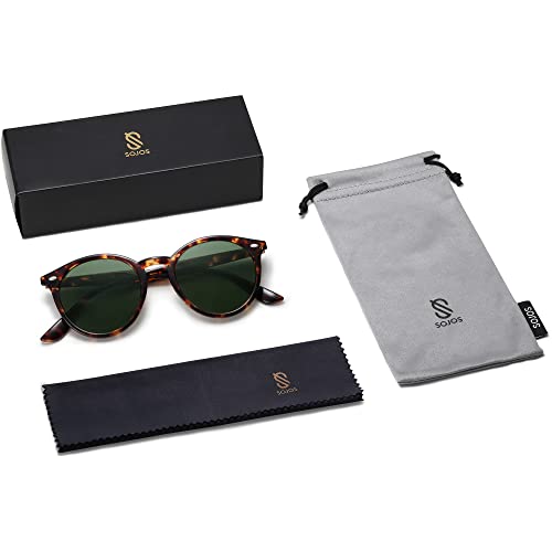Image of SOJOS Retro Round Polarized Sunglasses for Women Men Classic Vintage Sunnies SJ2069