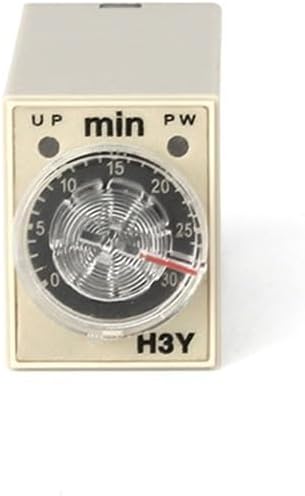H3Y-2 AC220V Time Relay Delay Timer 5/10/30/60 Minute/Seconds with Base Socket 8PINS Voltage Relay 1Pcs(0-10S)