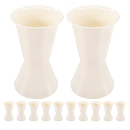Base floral de plástico blanco soporte para ramos con estructura estable redonda Angoily 2
