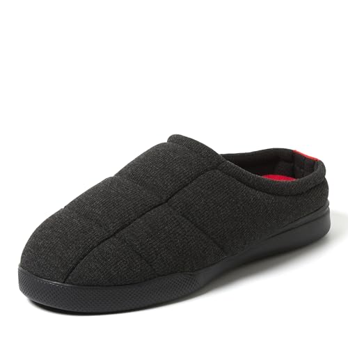 Dearfoams Men's Brayden All Day Lounge Clog, Black, S