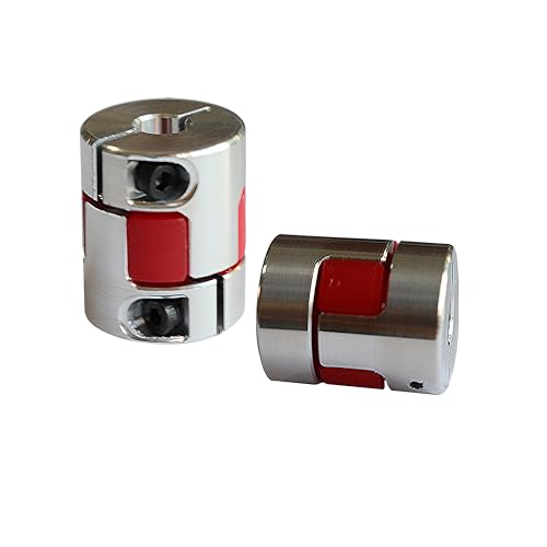 AURSNICO 8mm to 10mm Aluminium Plum Flexible Shaft Coupling 30mm Length 25mm Diameter Stepper Motor Coupler Aluminum Alloy Joint Connector for 3D Printer CNC Machine DIY Encoder (3Pcs)