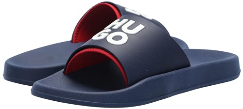 Image of HUGO Men's Stacked Logo Slide Sandal