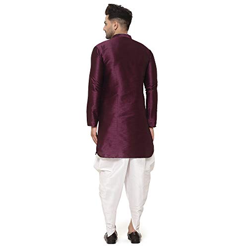 Image of B Ben Mens Self Design Kurta and Dhoti Pant Set