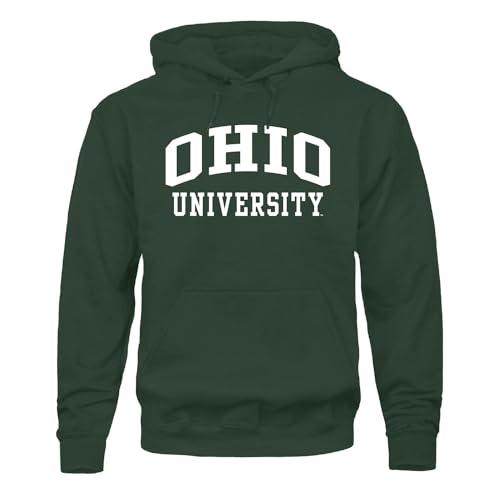 Barnesmith Ohio University Bobcats Adult Unisex Hooded Sweatshirt Classic Hunter Green Medium