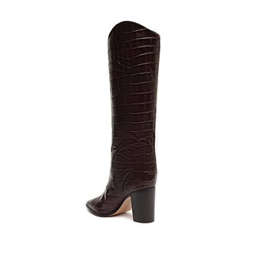 Schutz Women's Maryana Block Heels Knee High Boot, Dark Chocolate, Size 7.5 #TOP2
