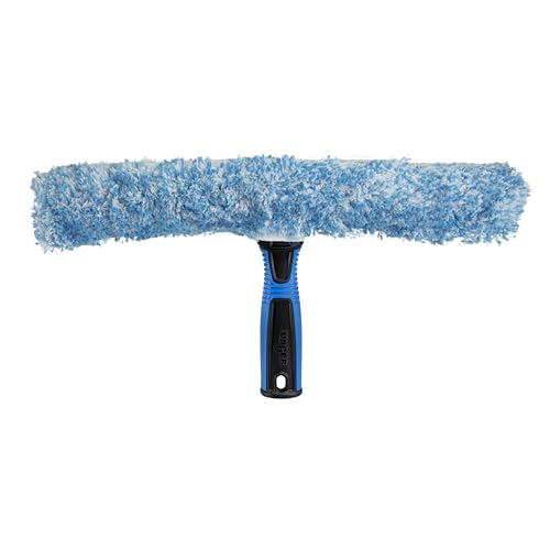 Unger 14” Professional Grade Microfiber Glass Window Cleaner - Window Washing Scrubber, Squeegee for Residential or Commercial Use