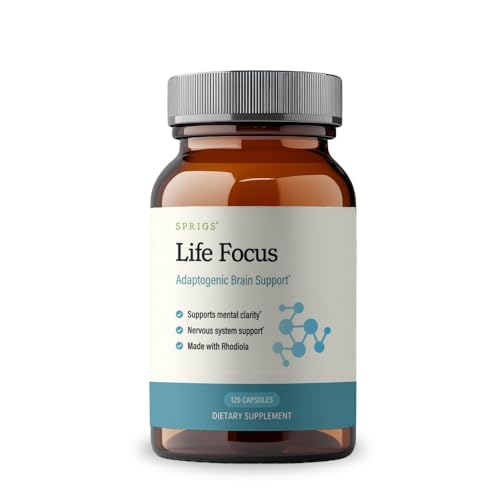 SPRIGS Life Focus Adaptogenic Brain Support Supplement 120 Capsules |