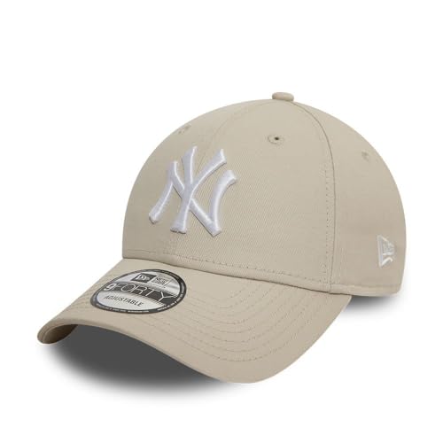New Era New York Yankees MLB League Essential Beige Weiß Verstellbare 9Forty Cap - One-Size