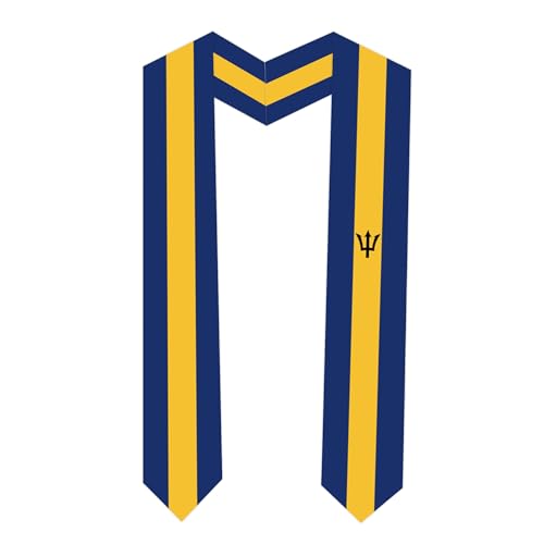 Tautaoxuu Barbados Flag Graduation Sash Satin Scarf 72