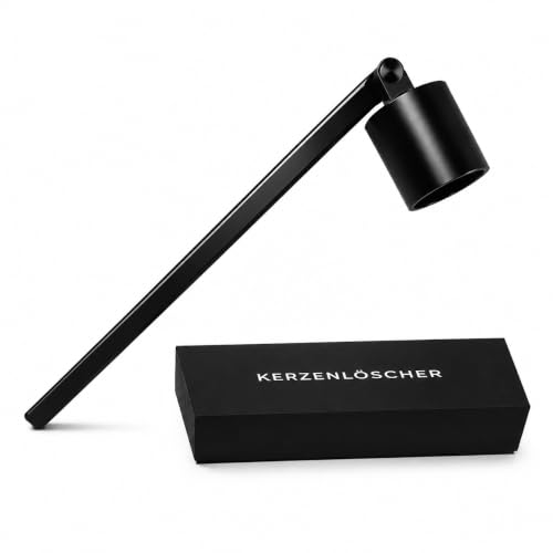Generisch Premium Kerzenlöscher Schwarz aus Edelstahl mit Geschenkbox 1 Stück Rauchfreies Löschen von Kerzen Elegantes Kerzenzubehör
