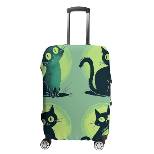 Travel Luggage Cover Suitcase Protector Colorful Cartoon Cat Elastic Washable Suitcase Cover Anti-scratch Spandex Baggage Covers Fits 18-32 Inch Luggage