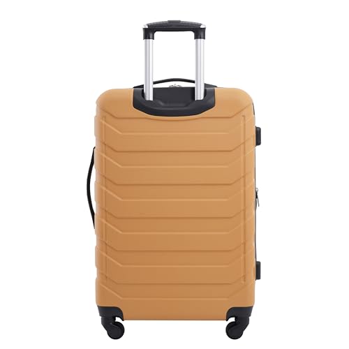 Image of Wrangler 4 Piece Miami Luggage and Packing Cubes Set, Amber Gold