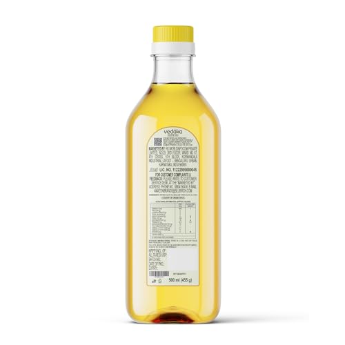 Image of Amazon Brand - Vedaka Olive Oil| For Indian Cooking 500Ml | Contains Mufa | Ideal For Frying, Roasting, Sauteing | Extra Light |Neutral Flavour