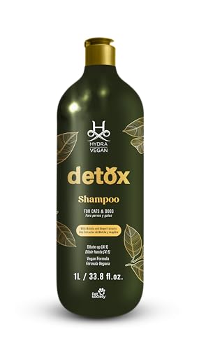Hydra Vegan Detox Shampoo for Dogs and Cats with Matcha and Ginger Extracts, Hydrating Shampoo for All Breeds, 33.8-Ounce Bottle