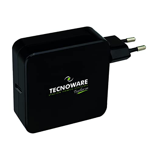 Tecnoware Cargador Universal 65 W compatible con cualquier portátil con puerto USB C: Macbook Pro / Air, ASUS, Lenovo ThinkPad y Yoga, Samsung, Huawei Xiaomi Air Cover