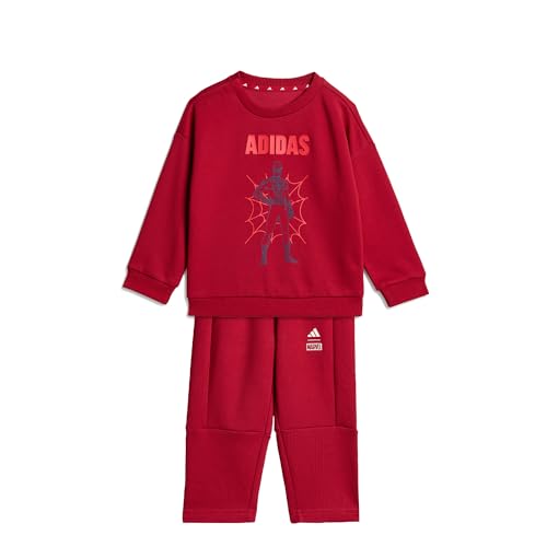 Girovita a vita media adidas Mixte bébé MARVEL SPIDER-MAN JOGGER, active maroon/off white, 3-4 Years