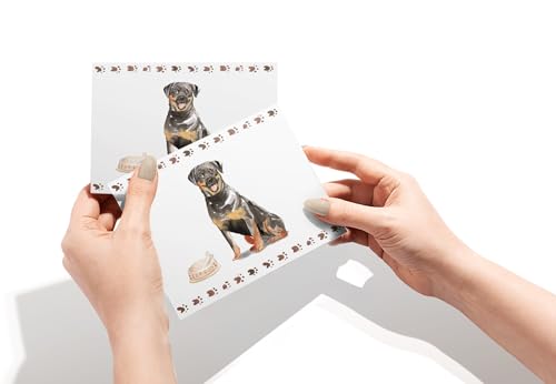 Image of Twigs Paper Rottweiler Thank You Cards, 12 Dog Stationery Note Cards