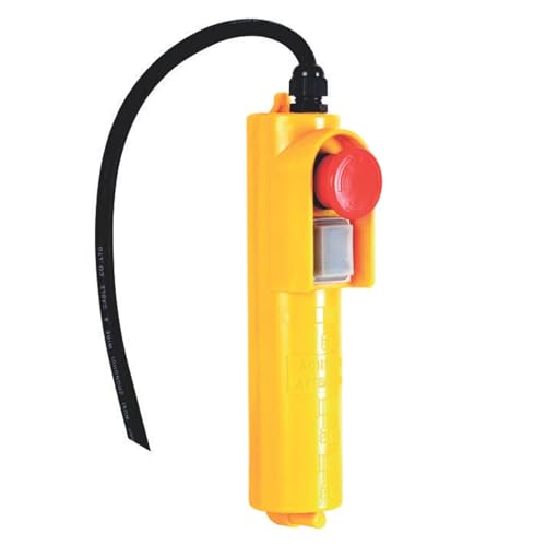 Toolland Télécommande treuil électrique 230V, Commande Filaire treuil avec câble de 1,5m et Bouton d'arrêt d'urgence, pour treuils électriques, grues...