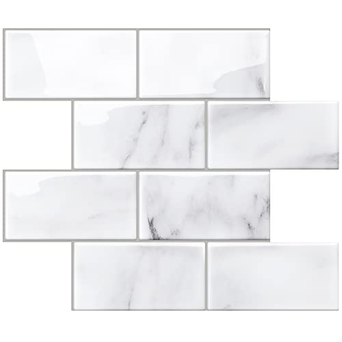 Joqixon Peel And Stick Backsplash Subway Tiles, Stick On Tiles Kitchen Backsplash, Thicker Design, 5 Tiles #TOP6