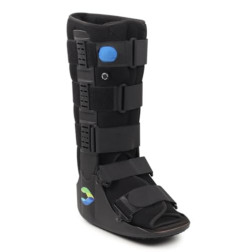 Image of Balance Care Orthopedic Walking Boot (Size Small, Black) - Pneumatic Cam Fracture Boot with Built-in Airbag, Wider Rocker Sole & 4-Point Straps for Broken Foot, Sprained Ankle & Post-Surgery Recovery