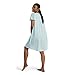 Miss Elaine Tricot Nightgown, Short Sleep Dress With Comfortable Lightweight Fabric, Flutter Sleeves (Medium, Sea Foam)