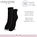 LEON D'ORO Women's Socks without Elastic, Women's Warm Cotton Socks 3/6 Pairs Short Sock Fashion Made in Italy, 410-3 pairs black, Taglia unica