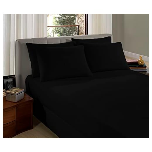 Jogo de Cama Casal Malha 100% Algodão Fio 30/1 Penteado (Preto)