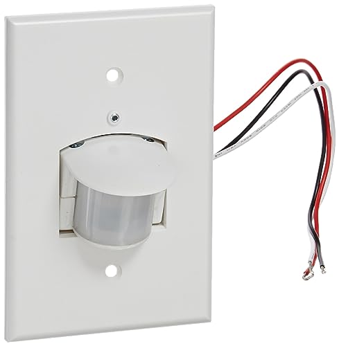 RAB Lighting SB500W Smart Box with Wall Plate, 500W Power, 120V AC, 60 Hz, 180 Degrees View, White