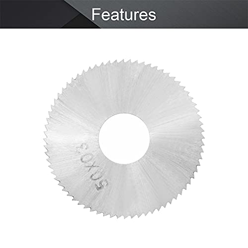 Utoolmart HSS Saw Blade Discs 50mm OD 0.3mm Thickness 72 Tooth Circular Slitting Saw Cutting Tool for Wood Metal Plastic - Image 3