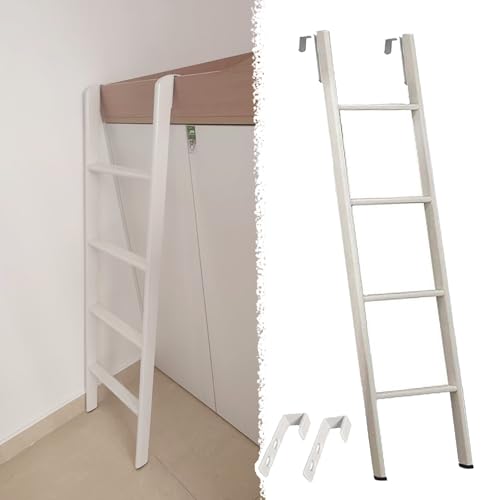 Scaletta Letto a Castello Scaletta di Ricambio per Letto a Castello per Bambini e Adulti, Scala a Castello per Camper con Gancio e Gradino Largo, 116 120 125 130 135 140 150 155 160 Cm Scala In Metall