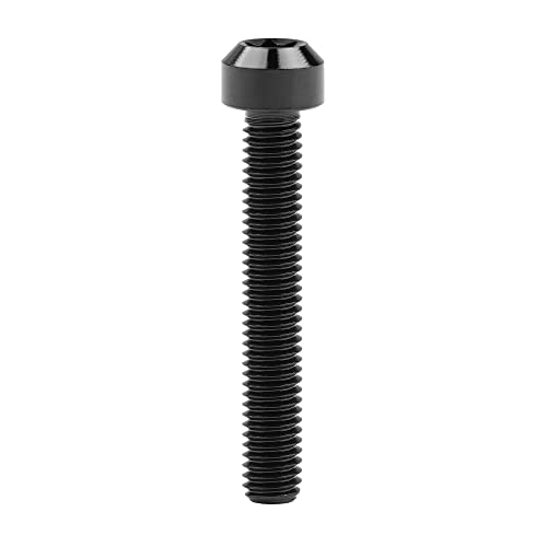 Image of Titanium Torx Square Head M6 x 10 15 20 25 30 35 40 45 50 60 65 70 80mm Screw Pack of 5 (Black, M6x40mm)