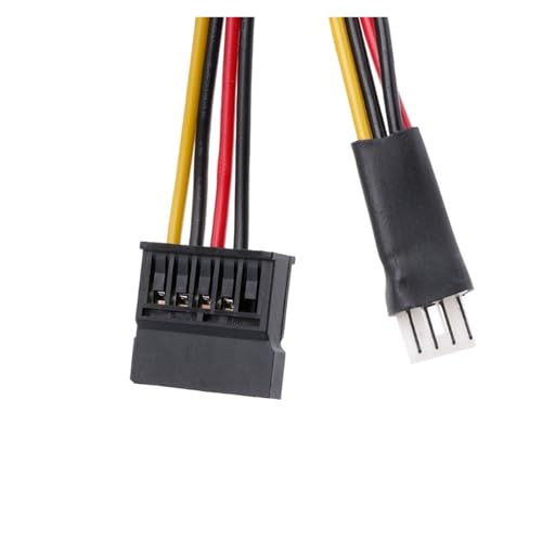 Cable adaptador 4-Pin FDD macho a 15-Pin SATA hembra miniatura 5