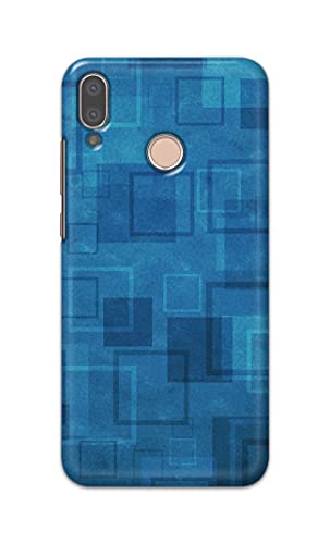 Image of Printed Hard Back Cover Case for Huawei P20 Lite | Huawei Nova 3e Back Cover (Plain Azure Blue) -702