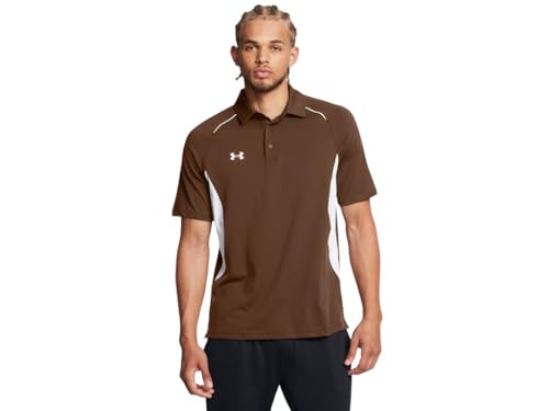 Image of Under Armour Men's Husky Boys' B0DGBCC5TX, Cleveland Brown-White