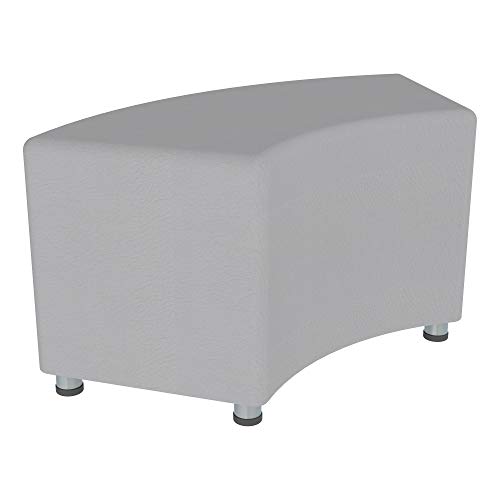 Image of Sprogs 18 inch H Structured S-Curve Stool -Flexible Modular Collaborative Soft Seating for Office, Home, Lounge and School Classrooms with Durable Frame & Set of 2 inch Legs Add-on - Chocolate