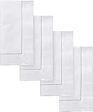 ❥ Hochwertiges Material: Servietten enthalten 100% Leinen. Exquisite und elegante Kreation, wird die Kunst Ihres Esstisches. Weiße Stoffservietten mit Handstickerei, jede Serviette ist sorgfältig aus hochwertigem Polyester-Baumwoll-Gewebe geschnitten und genäht, weich und langlebig