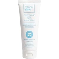 Ethical Zinc SPF50+ Daily Wear Light Natural Zinc Sunscreen Sensitive Fragrance Free Vegan Face & Body
